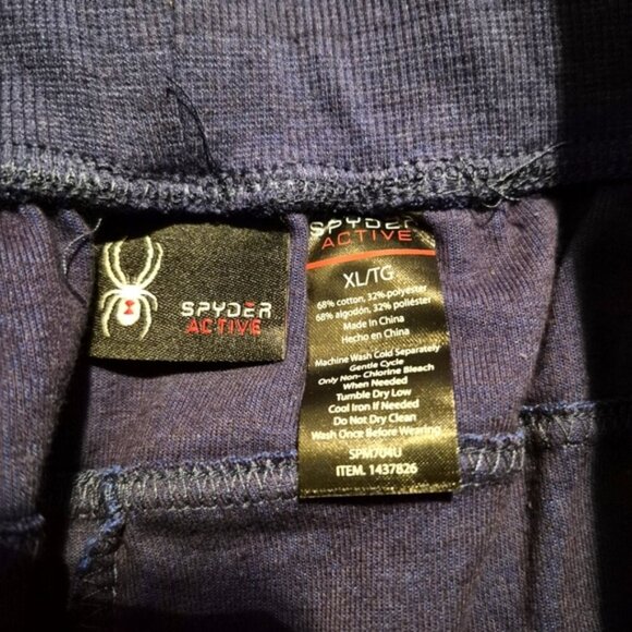 Spyder Active men's size XL navy tapered leg reflective joggers, NWT - Picture 6 of 9